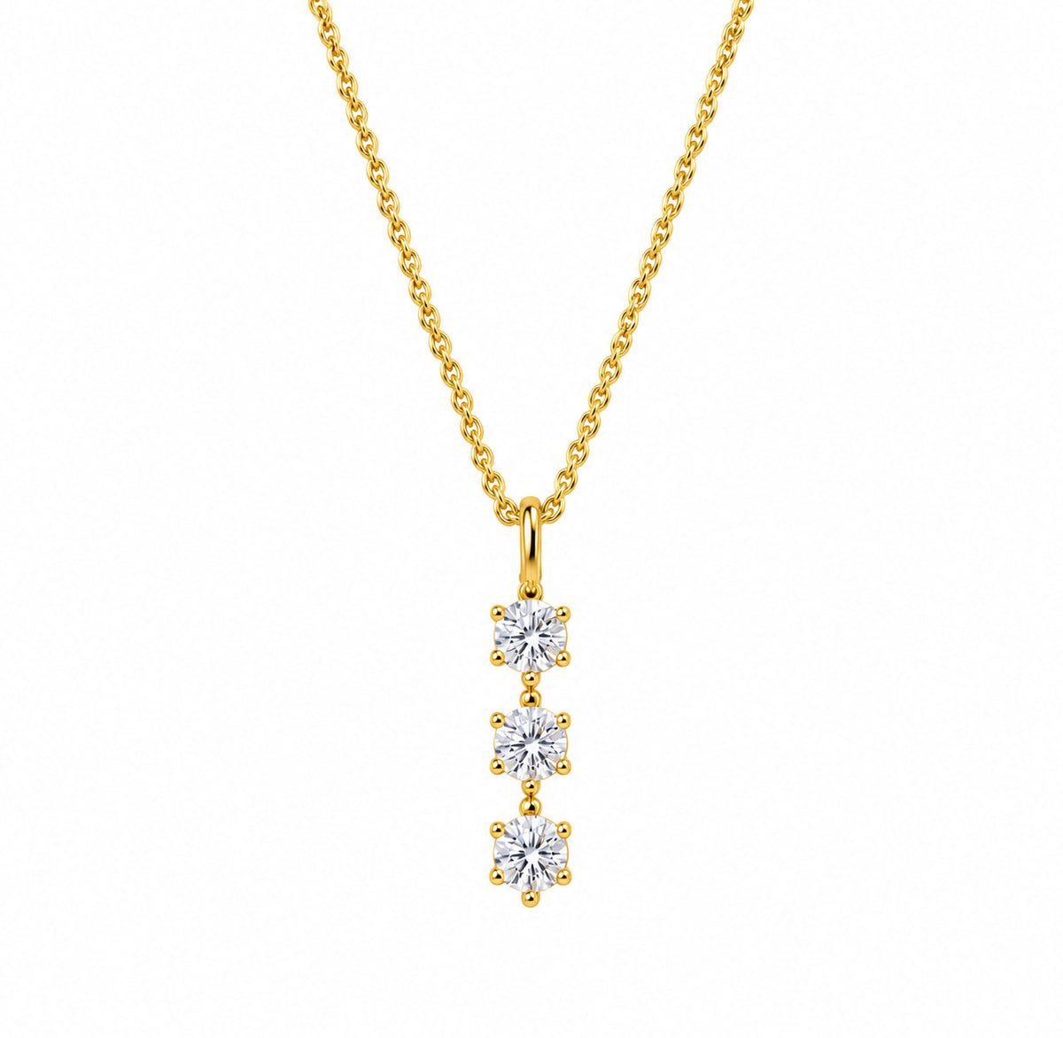 dainty cz diamond necklace for women | minimalist bridal jewellery