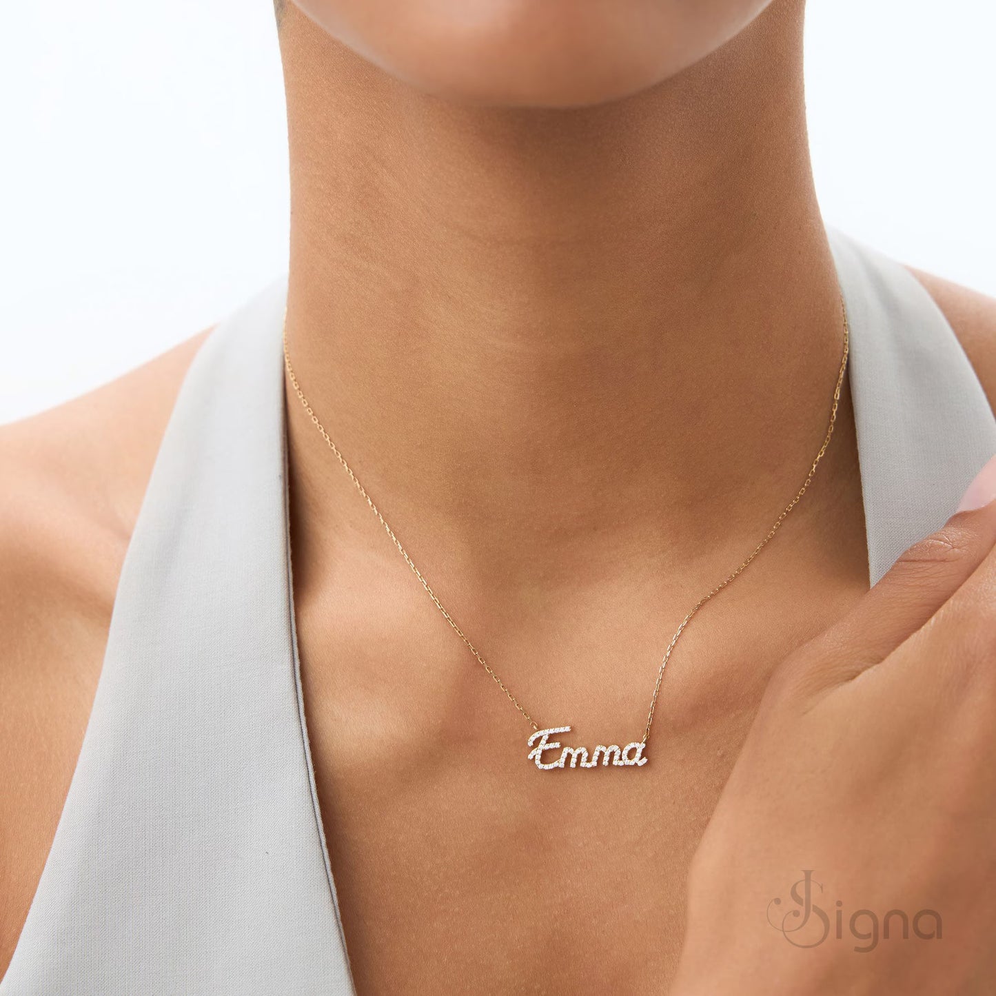 signa™ diamond script name necklace – personalized jewelry for women