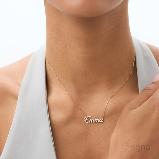 Signa™ Diamond Script Name Necklace – Personalized Jewelry for Women