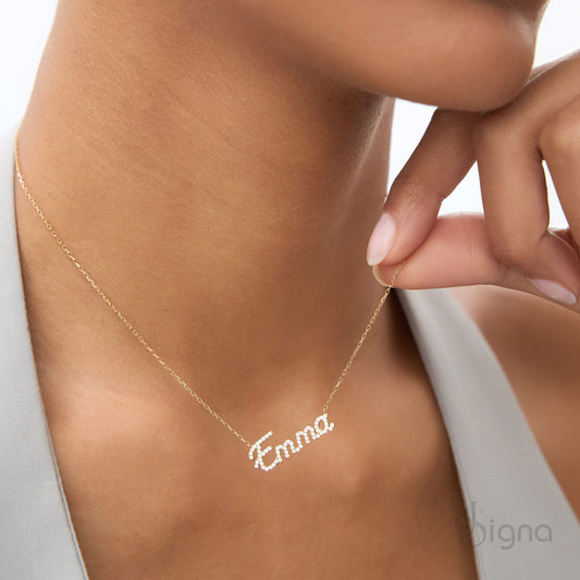 Signa™ Diamond Script Name Necklace – Personalized Jewelry for Women