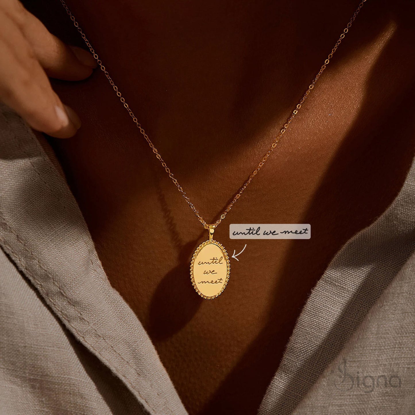signa™ personalized handwriting angel wing birthstone necklace for women