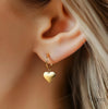 Signa™ Amora Puff Heart Dangle Huggie Earrings
