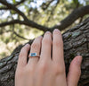 Signa™ Blue Topaz Ring Unisex Ring - Gifts For Her/Him Octagon Shape Ring