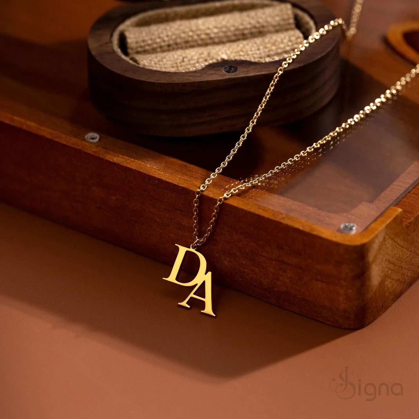 everyday wear personalized double initial necklace