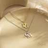 Signa™ Custom Interlocking Double Initial Necklace – Minimal Edition