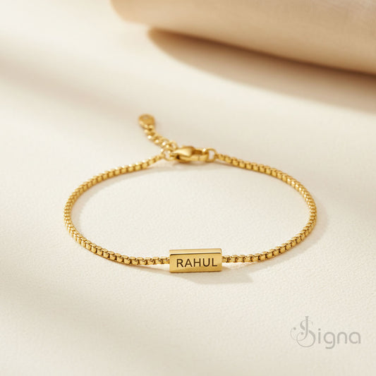 Signa™ Custom Multiple Engrave Name Bracelet for Men - Fathers Bracelet with Family Name