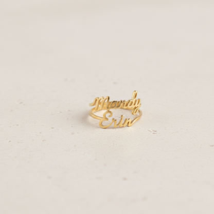 Signa™ DuoName Personalised Ring for Best Gift