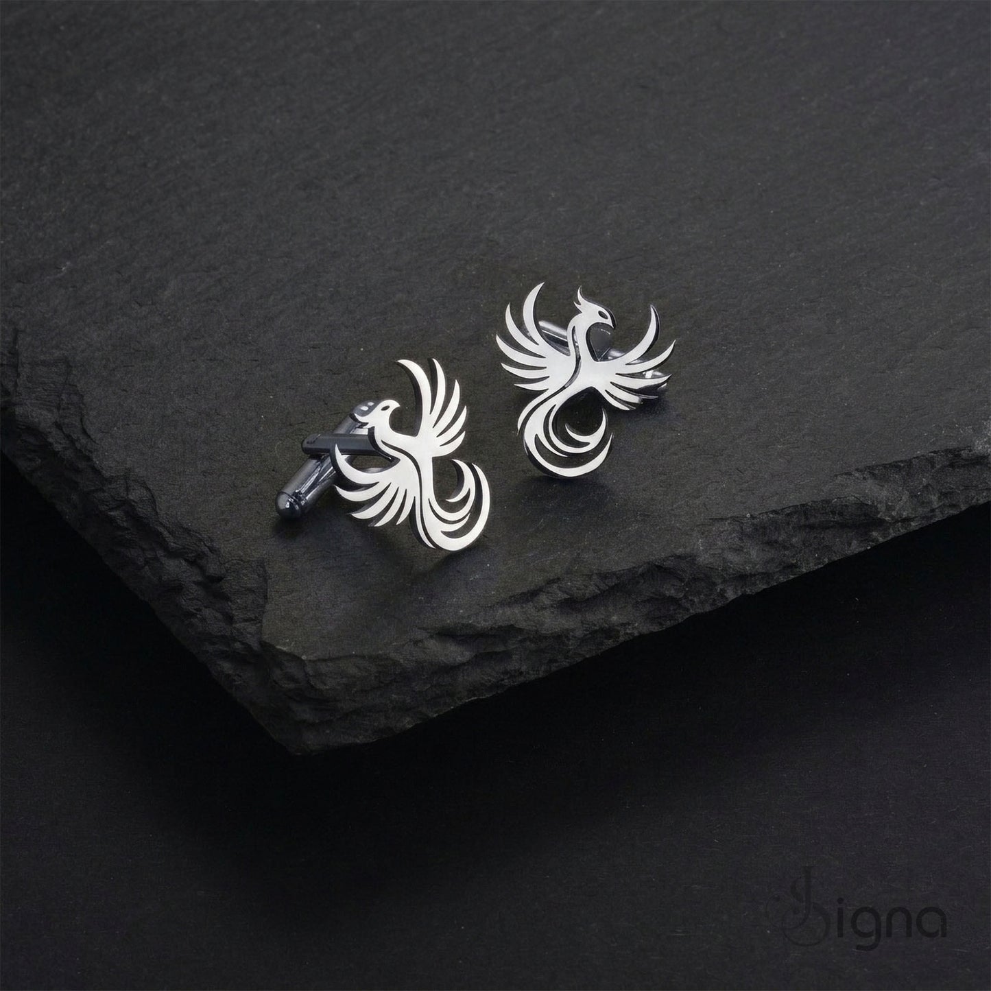 signa™ imperial flame phoenix cufflinks for men