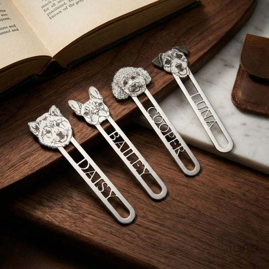 Dog lover personalized name metal bookmark unique pet themed bookmark