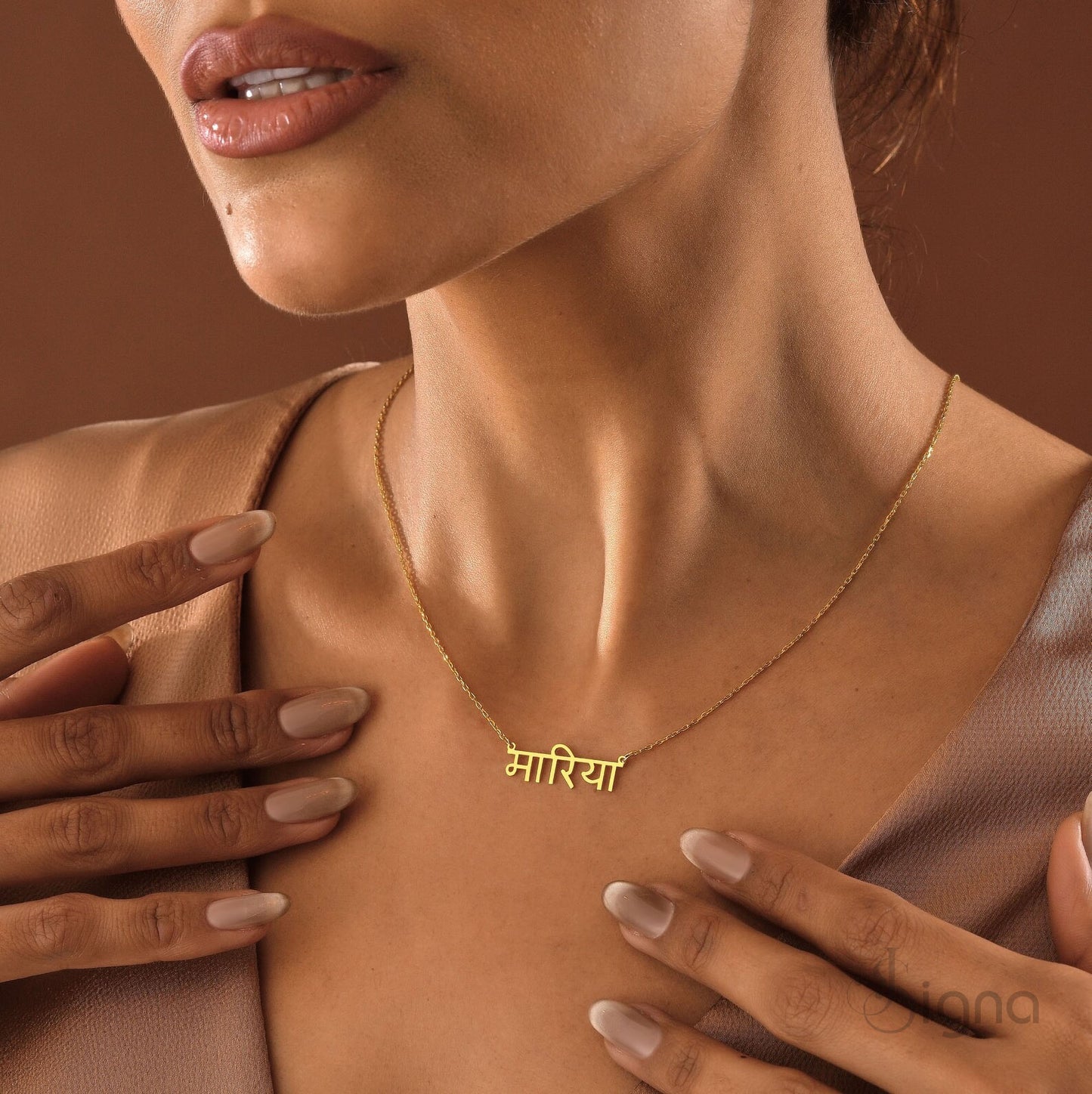 signa™ personalized hindi name necklace for women