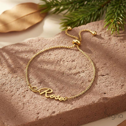 Signa™ Personalized Script Name Adjustable Bracelet For Her