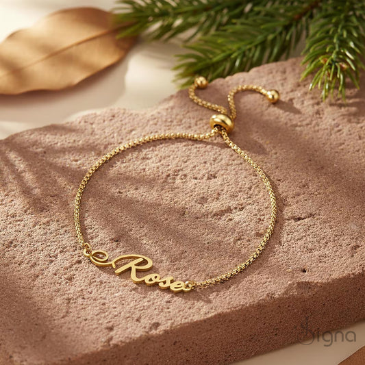 Signa™ Personalized Script Name Adjustable Bracelet For Her