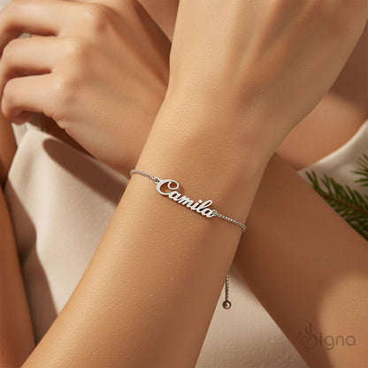 Signa™ Personalized Script Name Adjustable Bracelet For Her