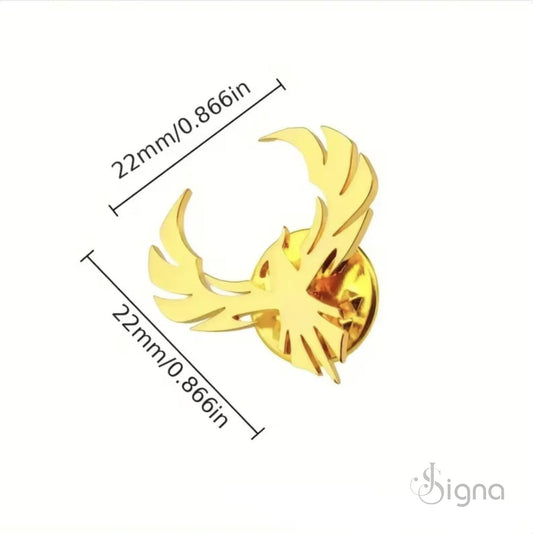 Minimalist Silver Phoenix Suit Pin - Personalized Lapel Brooch - Father's Day & Wedding Gift