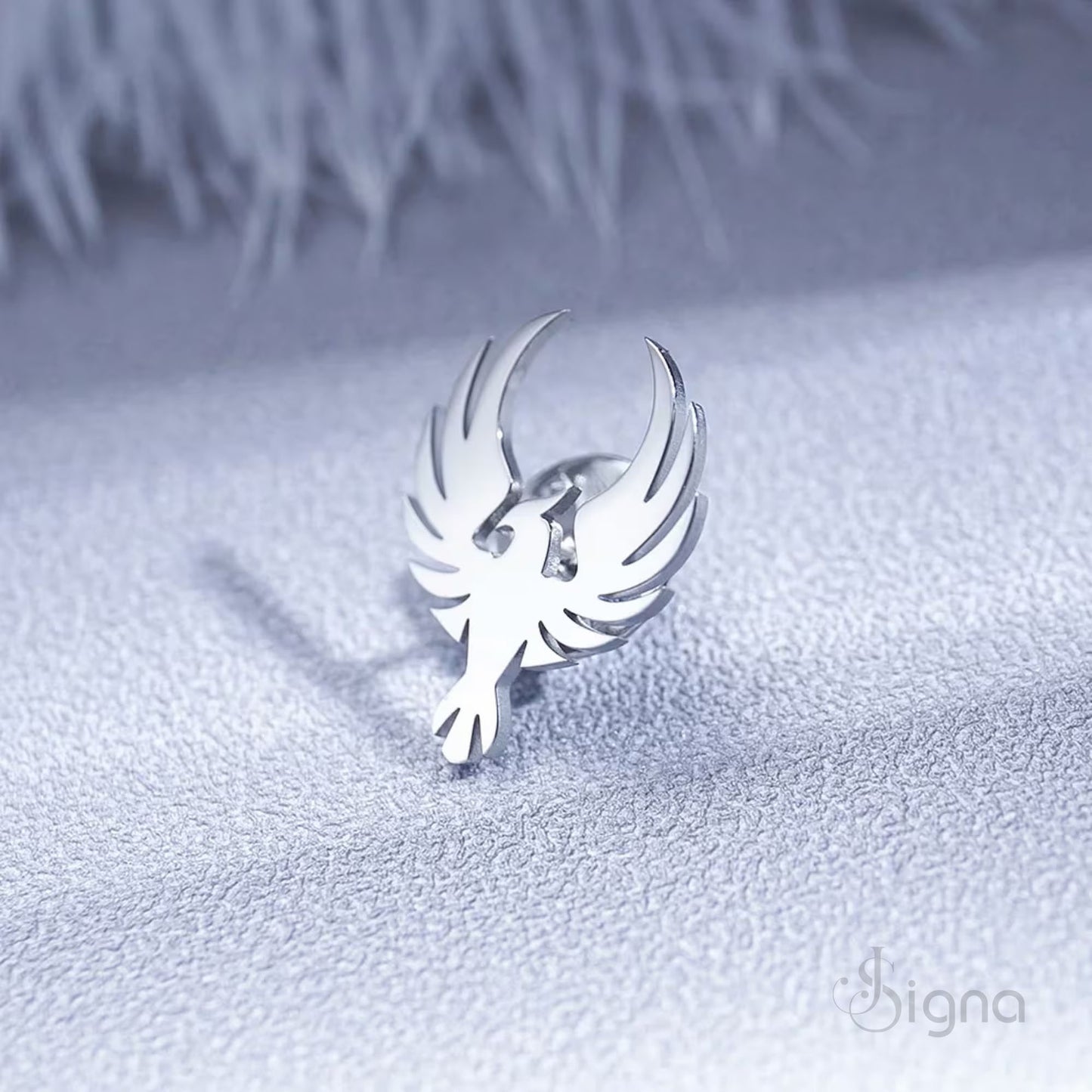 signa phoenix lapel pin for men 18k gold plated personalized suit brooch groomsmen gift