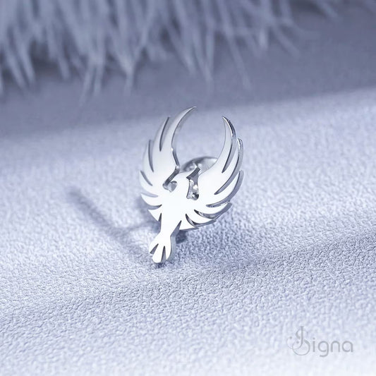 Signa Phoenix Lapel Pin for Men 18k Gold Plated Personalized Suit Brooch Groomsmen Gift