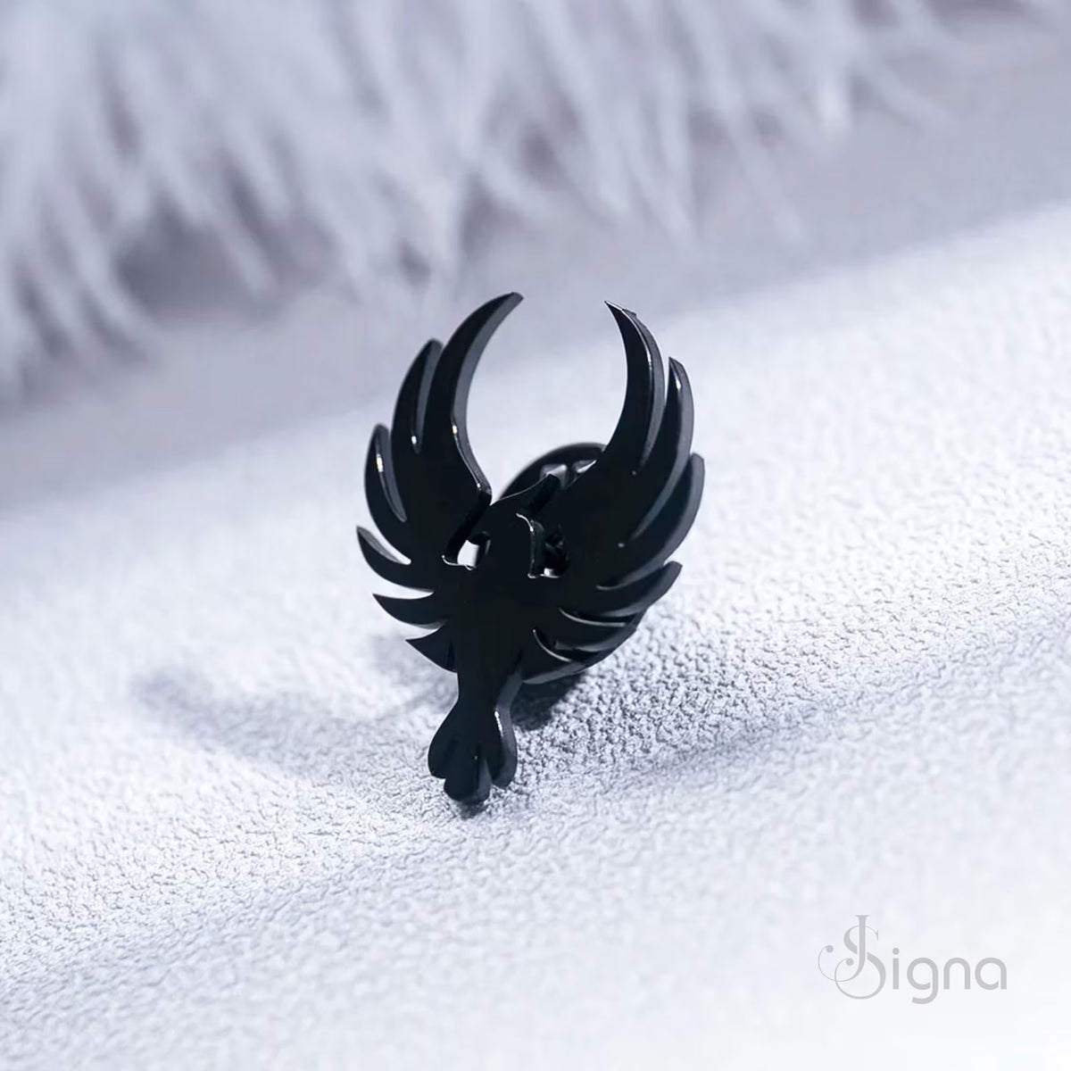 signa phoenix lapel pin for men 18k gold plated personalized suit brooch groomsmen gift