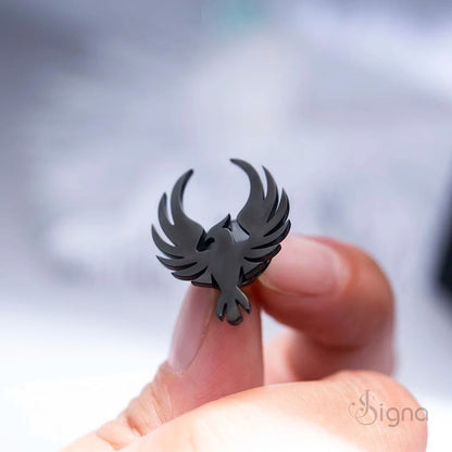 Signa Phoenix Lapel Pin for Men 18k Gold Plated Personalized Suit Brooch Groomsmen Gift